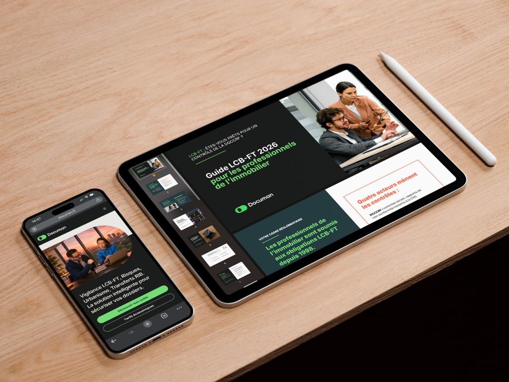 Guide LCB-FT 2026 immobilier — aperçu sur tablette et smartphone